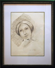 Catherine PAISSE Portrait de femme d___apr__s Degas Mine de Plomb